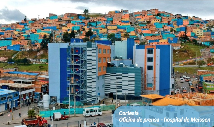 Panorámica del Hospital Meissen, obra en seguimiento por la Contraloría de Bogotá 